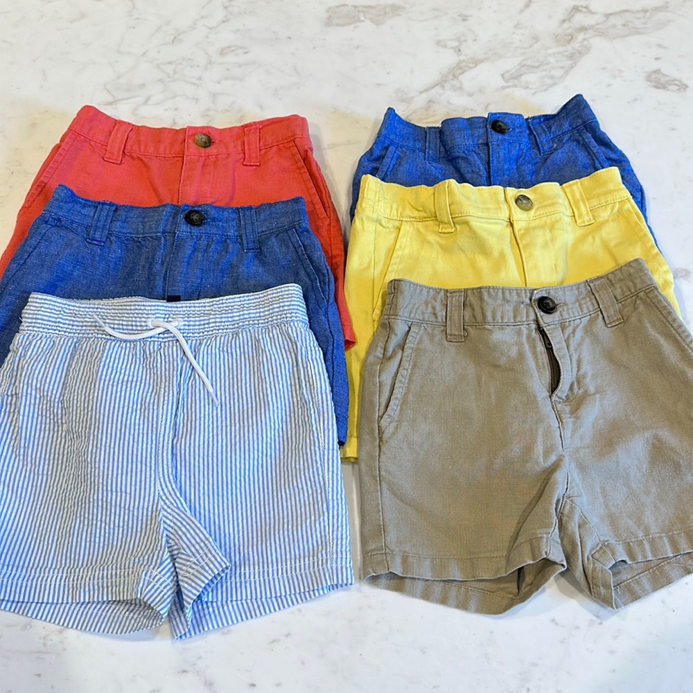 Lot of boys shorts Janie and Jack 12-18m swim seersucker